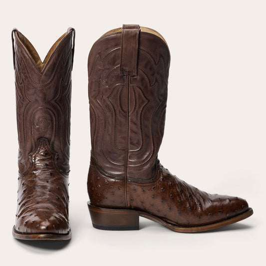 Tobacco Chisholm Ostrich Boots / Stetson