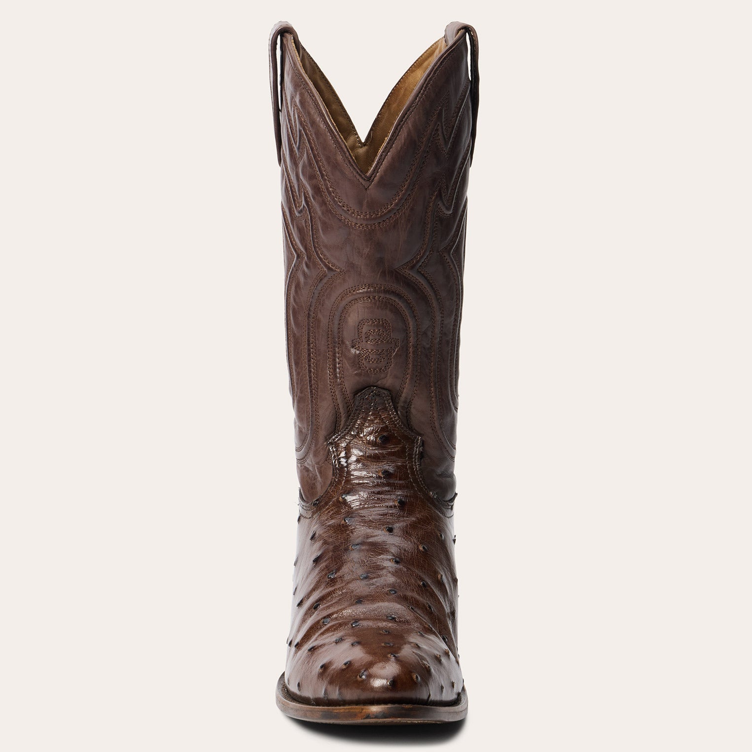 Tobacco Chisholm Ostrich Boots / Stetson