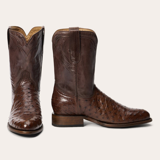 Tobacco Austin Ostrich Roper Boots / Stetson