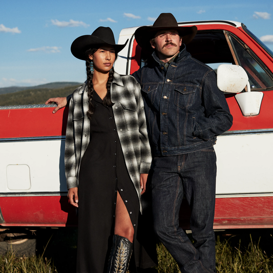 Blue Raw Denim Trucker Jacket / Stetson