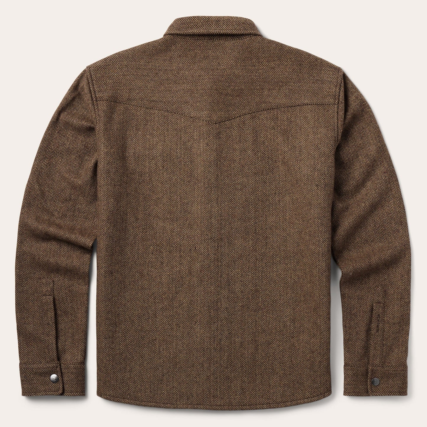 Brown Herringbone Shirt Jacket / Stetson