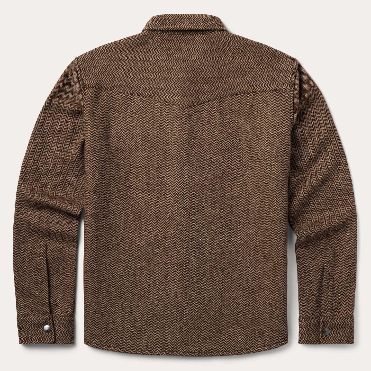Brown Herringbone Shirt Jacket / Stetson