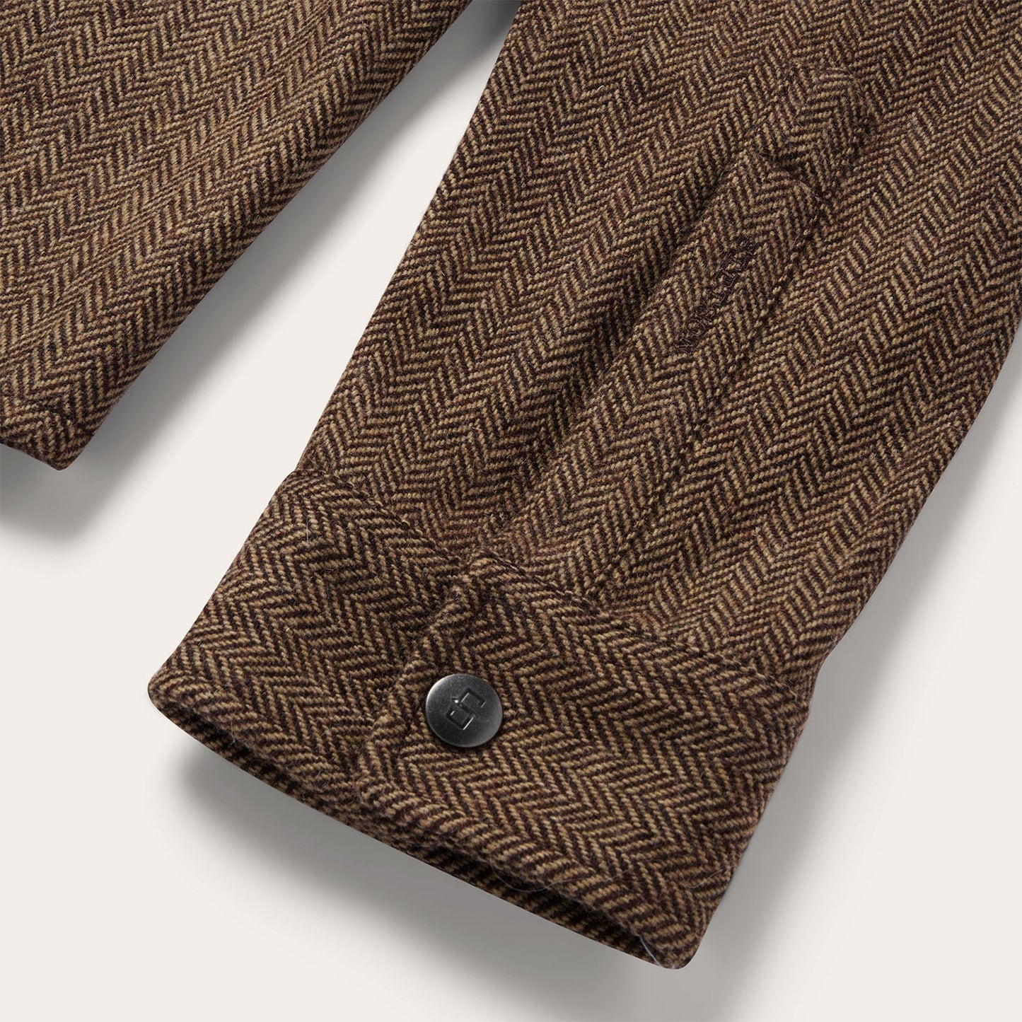Brown Herringbone Shirt Jacket / Stetson