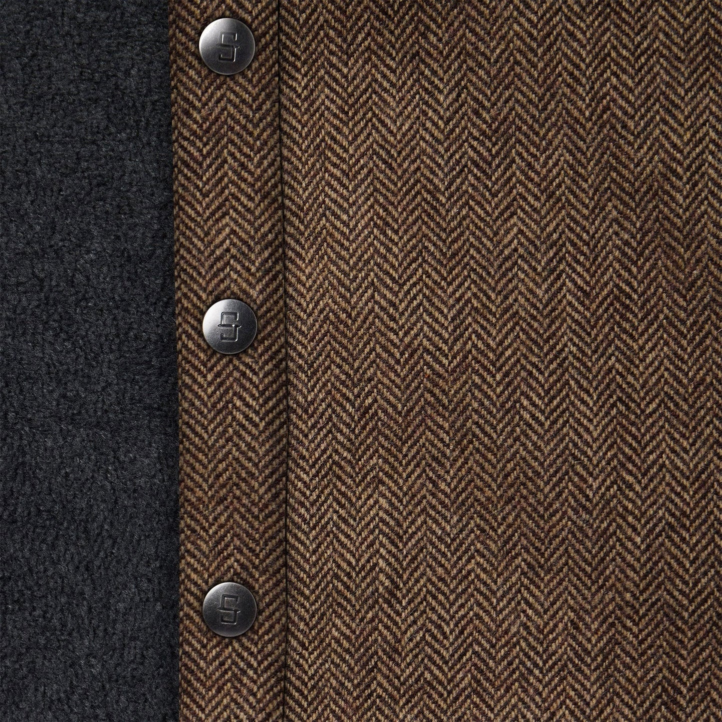 Brown Herringbone Shirt Jacket / Stetson