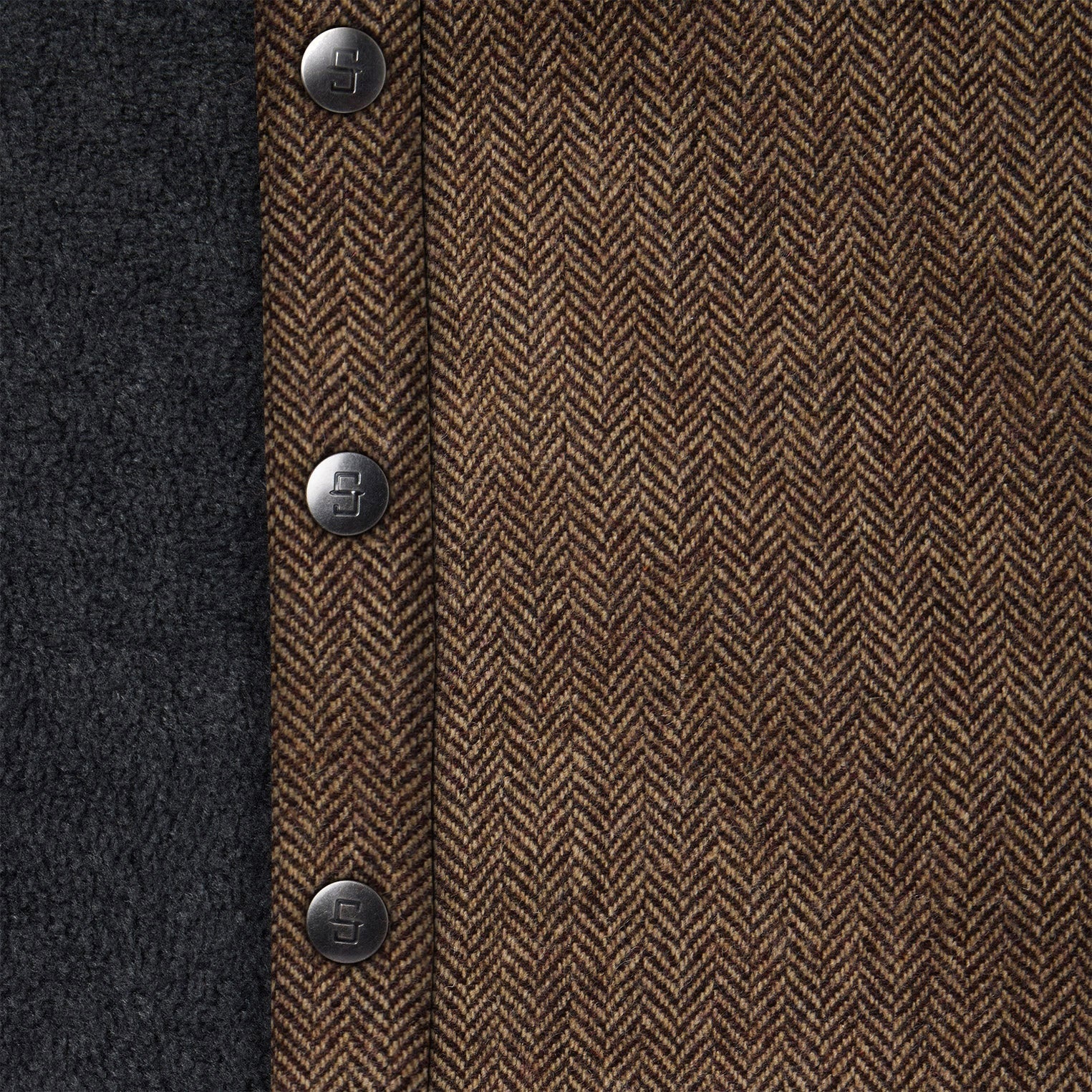 Brown Herringbone Shirt Jacket / Stetson