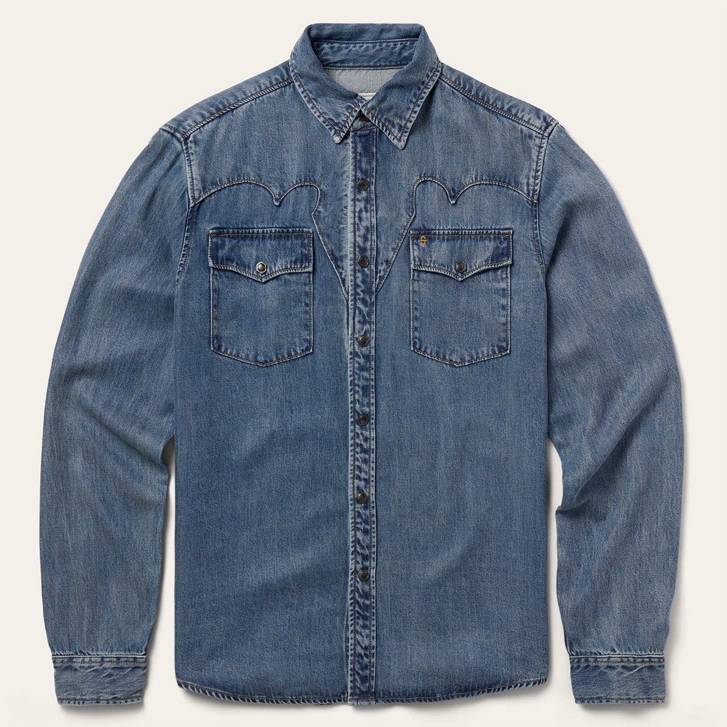 Blue Retro Denim Western Shirt / Stetson
