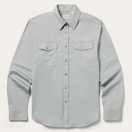 Slate Green Brushed Twill Western Shirt / Stetson