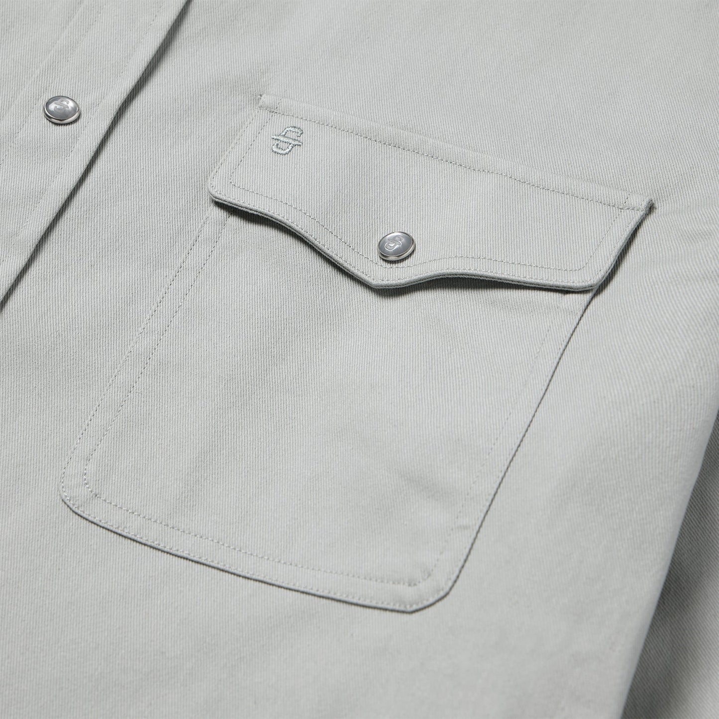 Slate Green Brushed Twill Western Shirt / Stetson