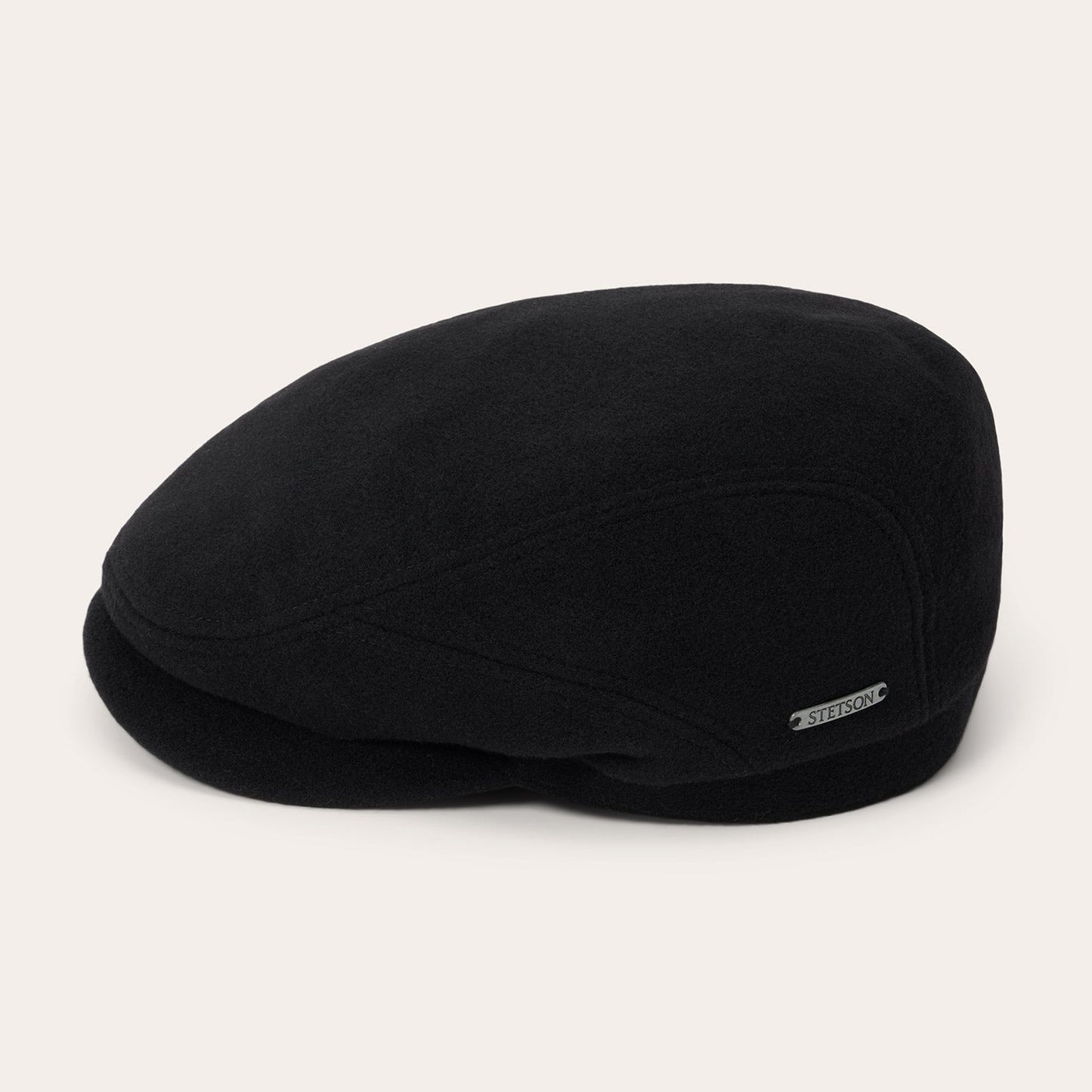 Black Wool Cashmere Driver Cap / Stetson