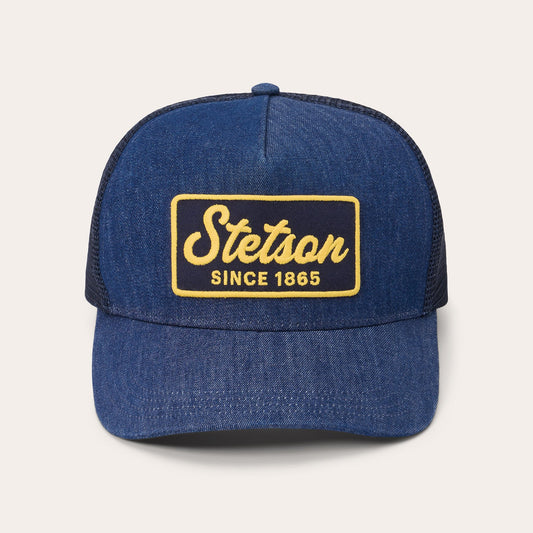Blue Dark Denim 1865 Patch Trucker Cap / Stetson