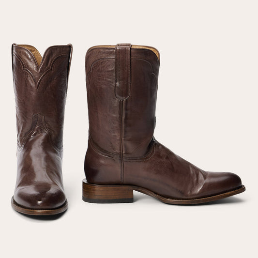 Smooth Brown Cassidy Roper Boots / Stetson