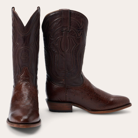 Tobacco Wyatt Ostrich Boots / Stetson