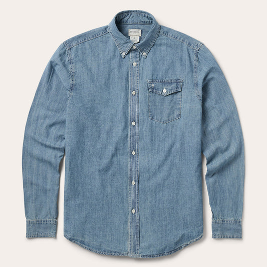 Blue Chambray Button-Down Shirt / Stetson