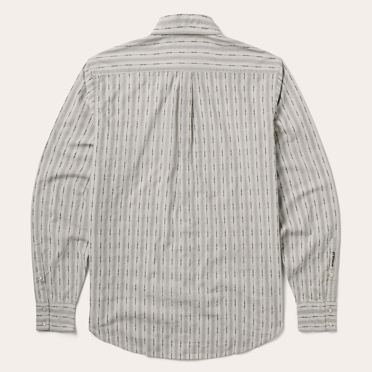 Tan Dobby Stripe Shirt / Stetson