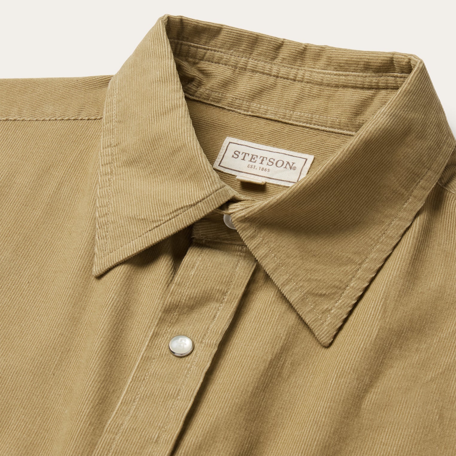 Tan Baby Corduroy Western Shirt / Stetson