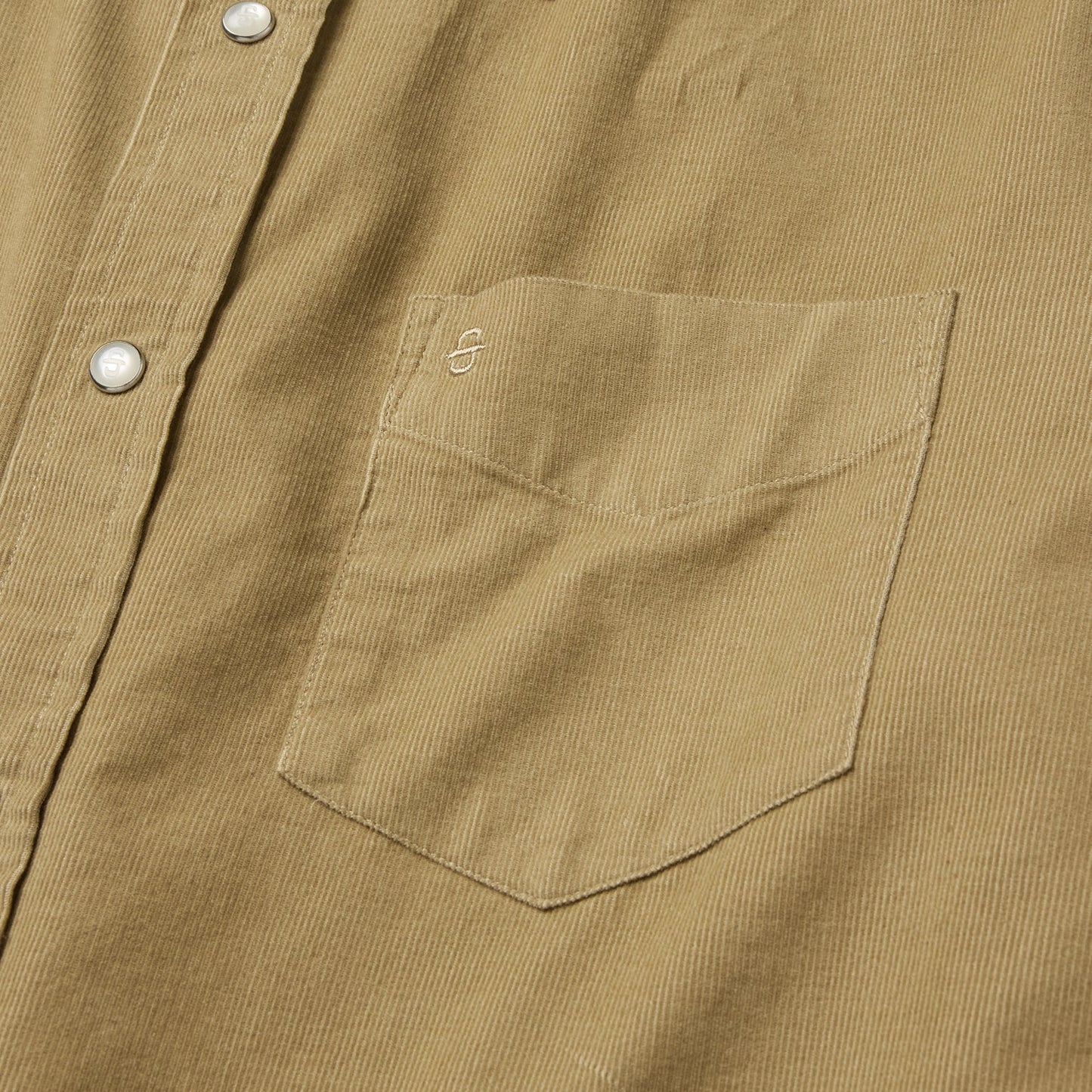 Tan Baby Corduroy Western Shirt / Stetson