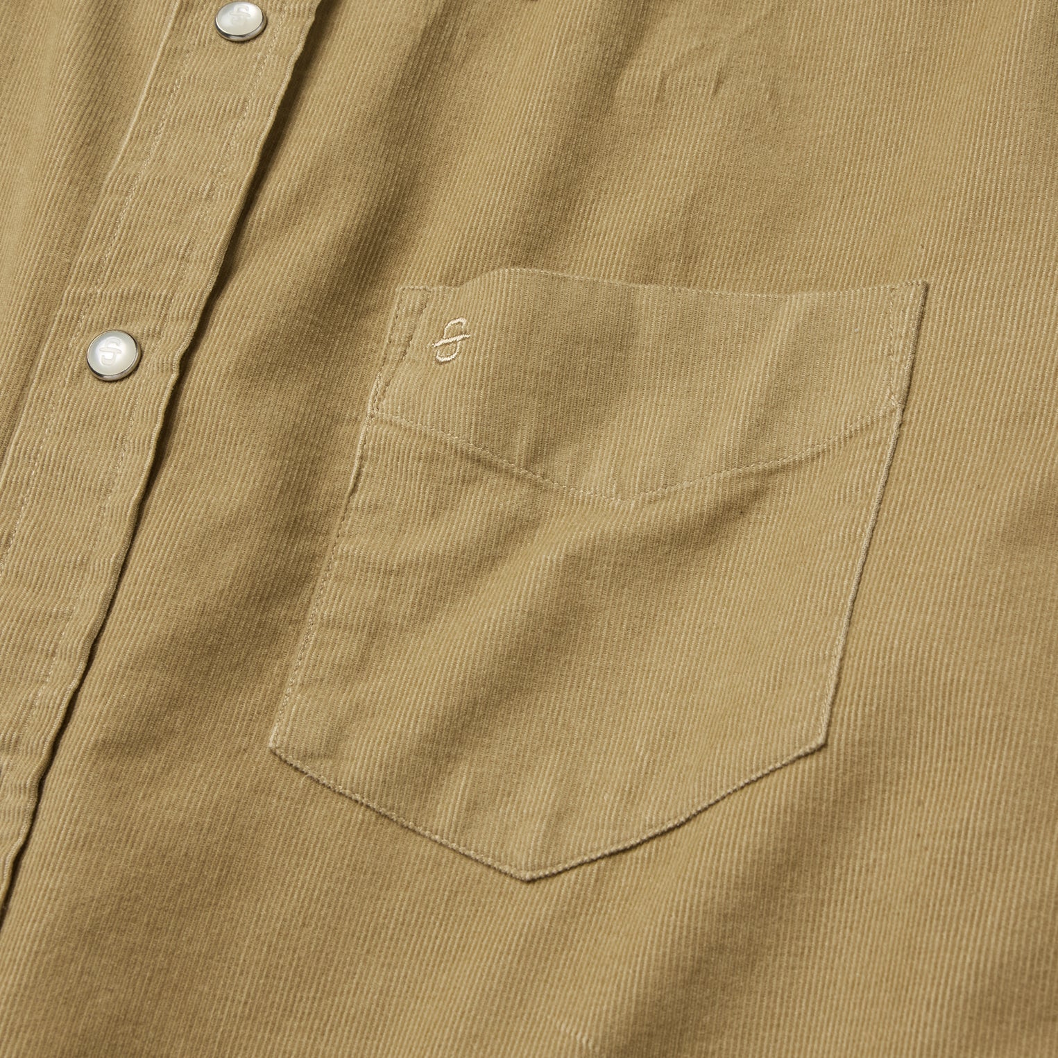Tan Baby Corduroy Western Shirt / Stetson