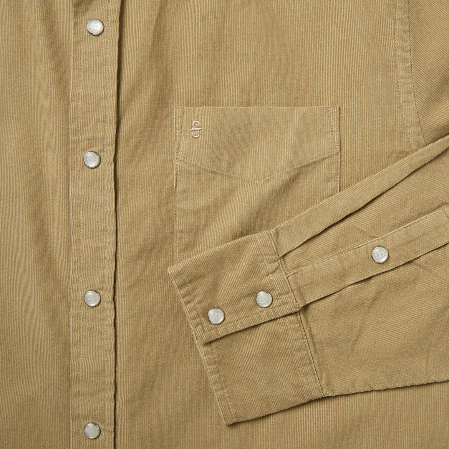 Tan Baby Corduroy Western Shirt / Stetson