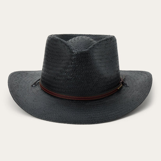 Black Belgrade Straw Outdoor Hat / Stetson