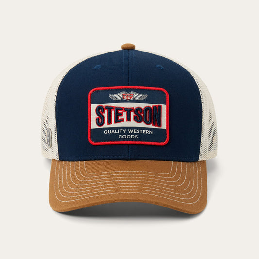 Navy Vintage Patch Trucker Hat / Stetson