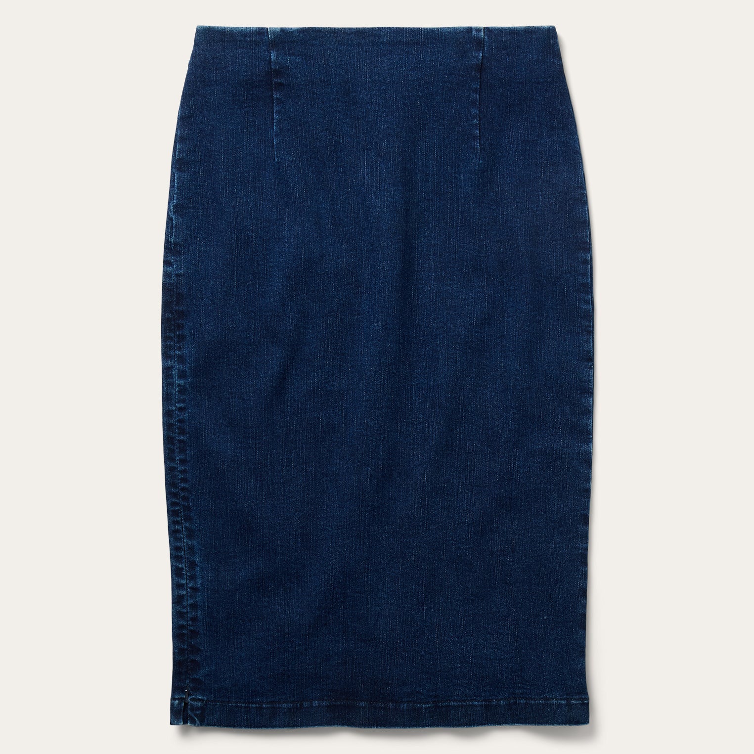 Blue Stretch Denim Pencil Skirt / Stetson