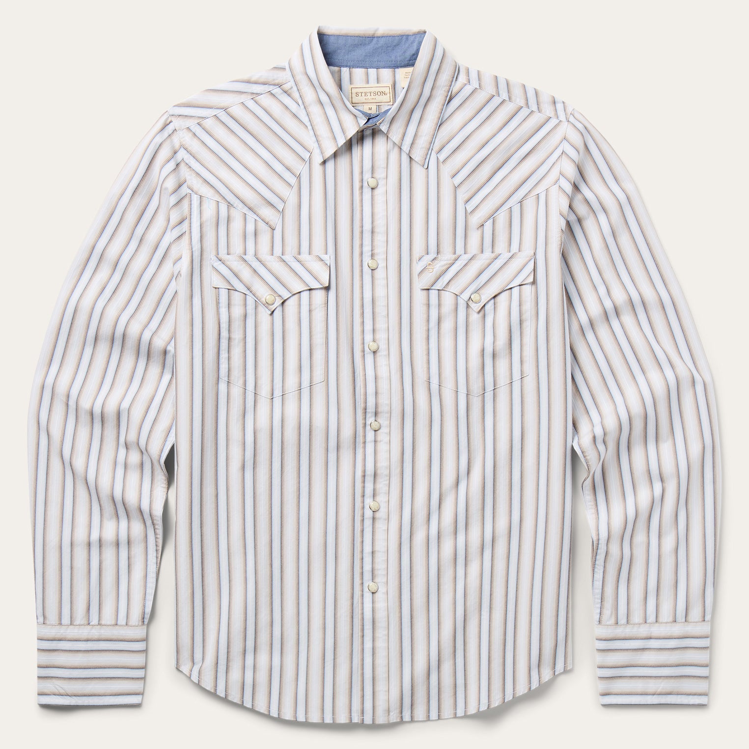 Brown Ombre Stripe Western Shirt / Stetson