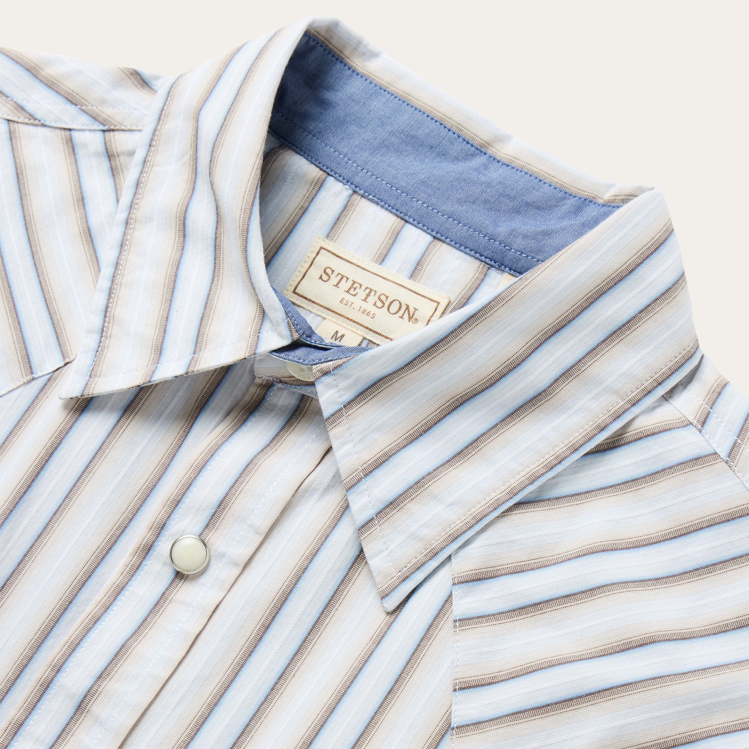 Brown Ombre Stripe Western Shirt / Stetson