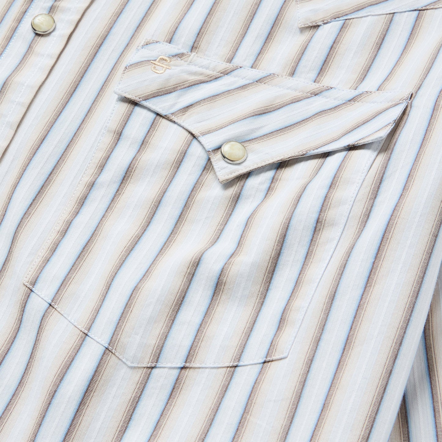 Brown Ombre Stripe Western Shirt / Stetson