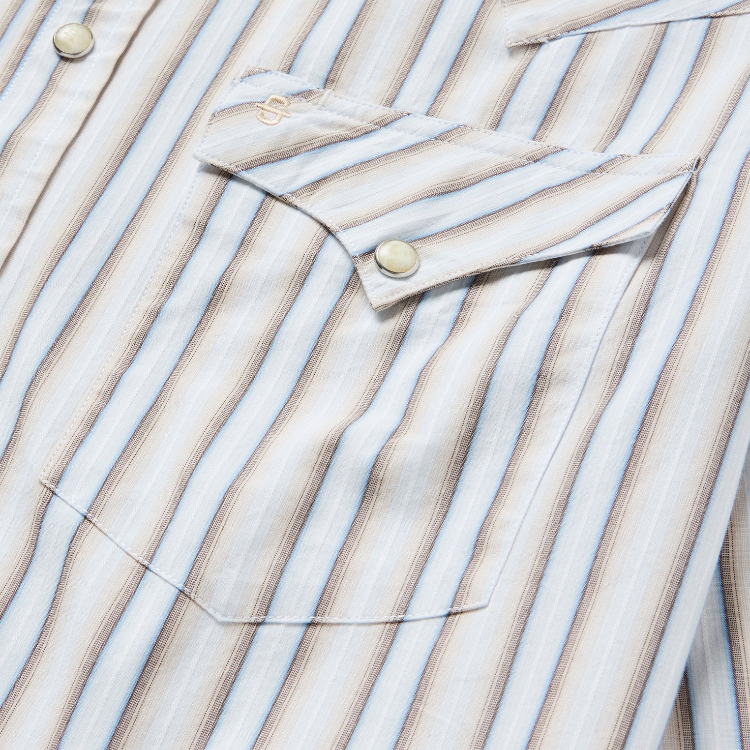 Brown Ombre Stripe Western Shirt / Stetson