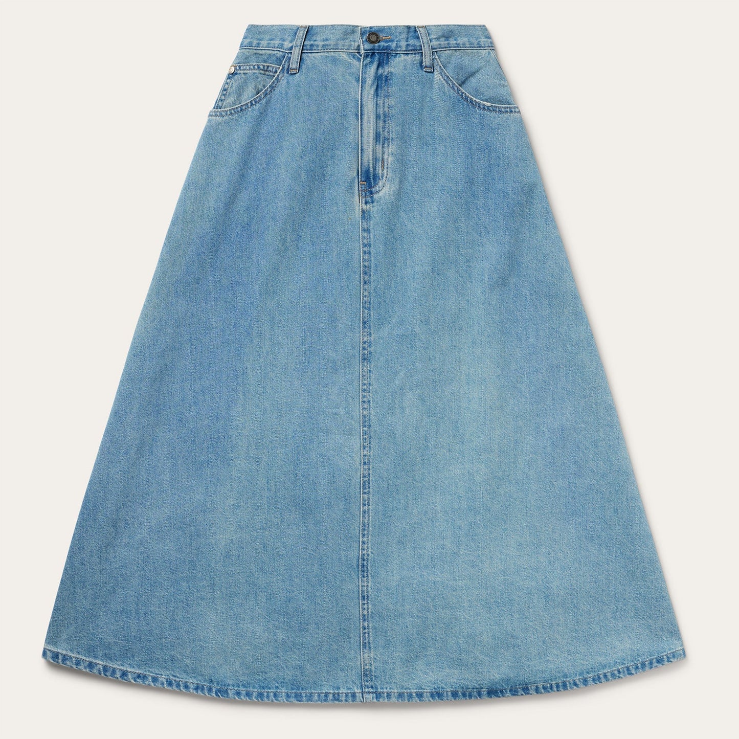 Blue Light Wash Denim Skirt / Stetson
