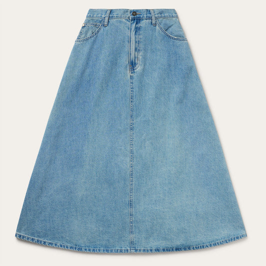 Blue Light Wash Denim Skirt / Stetson