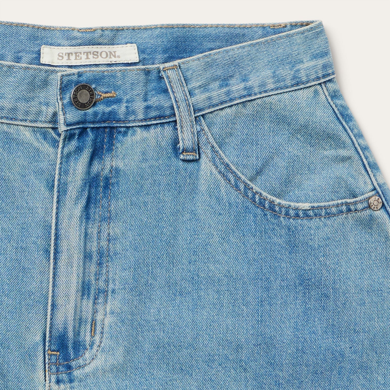 Blue Light Wash Denim Skirt / Stetson