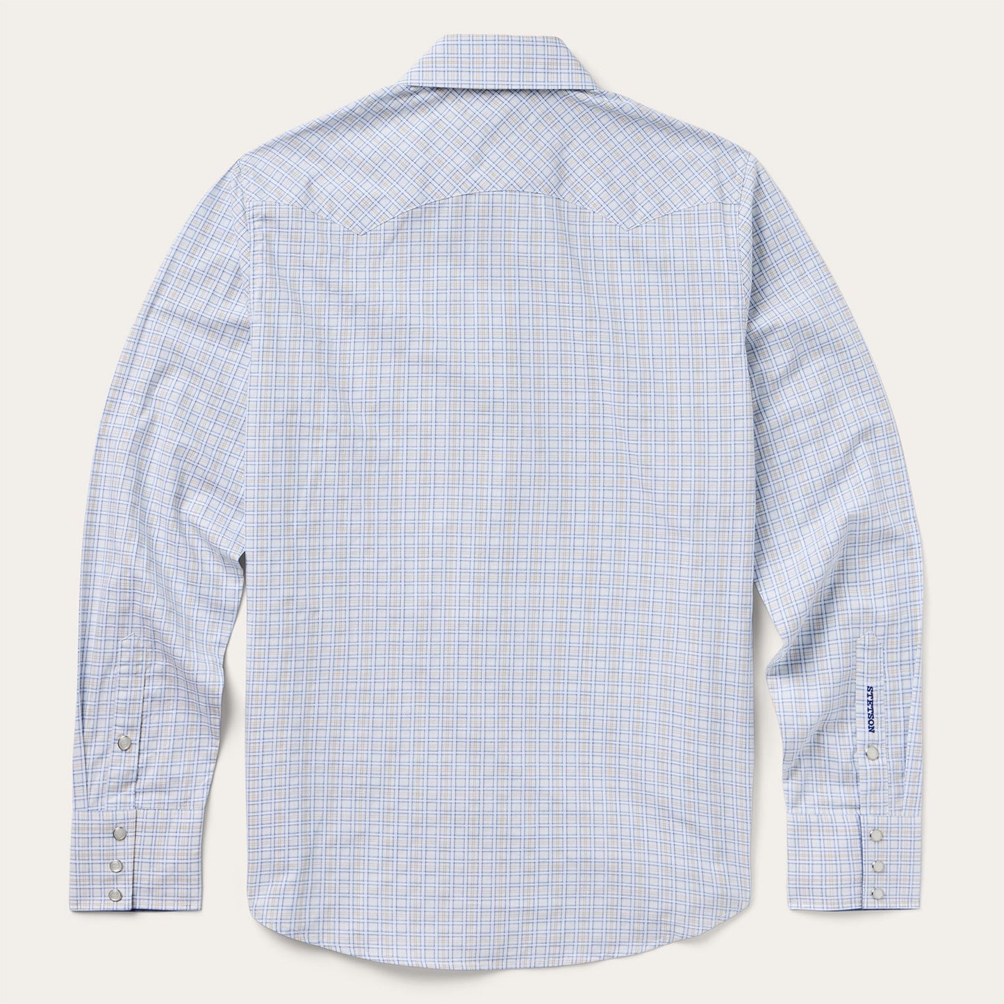 Blue Ombre Plaid Check Western Shirt / Stetson