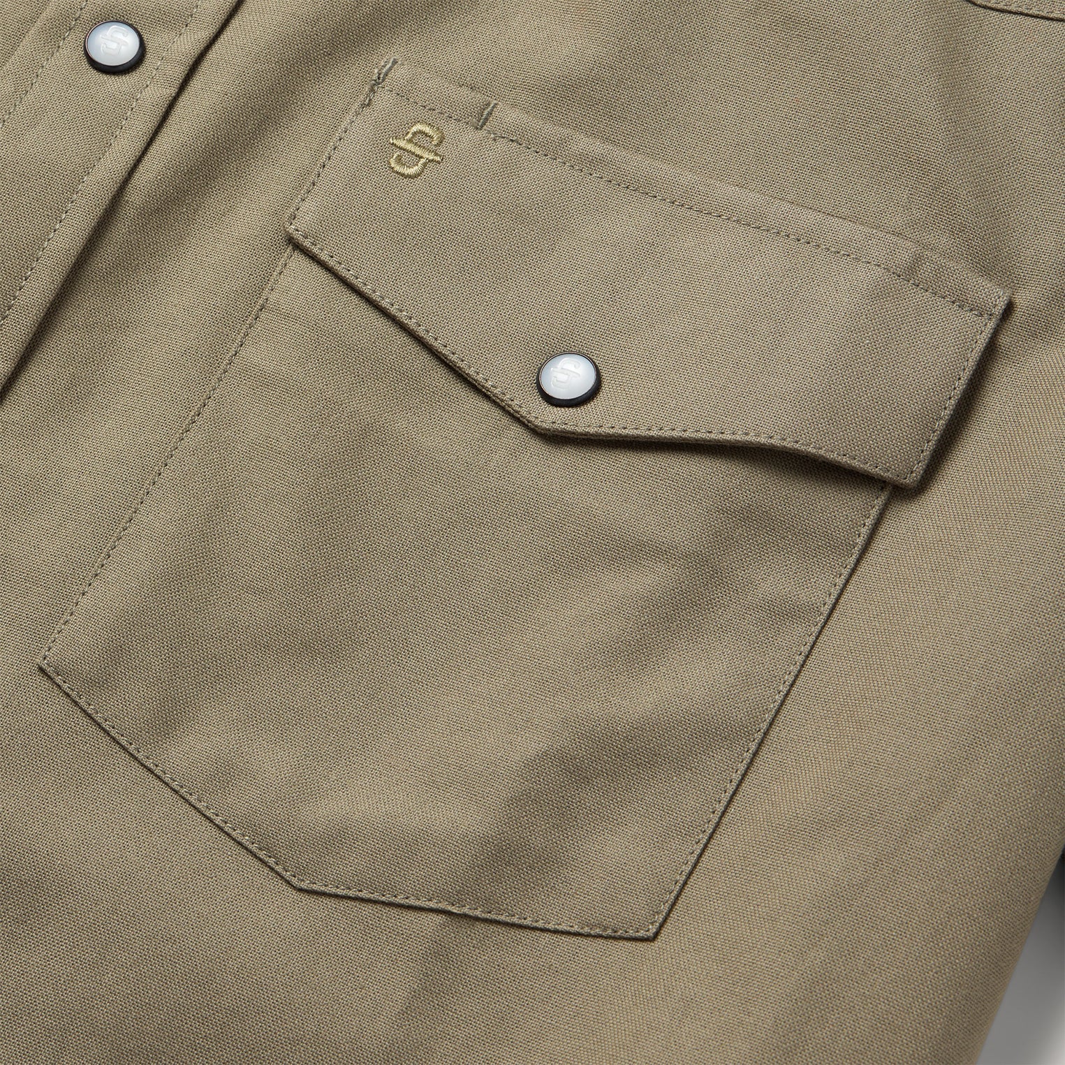 Olive Olive Oxford Short Sleeve Western Shirt / Stetson