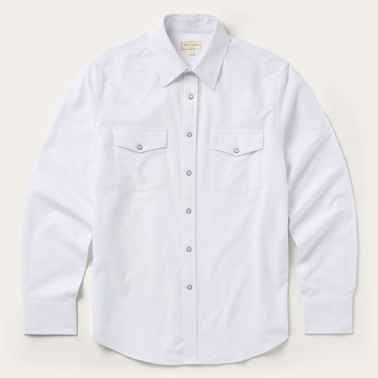 White White Oxford Western Shirt / Stetson