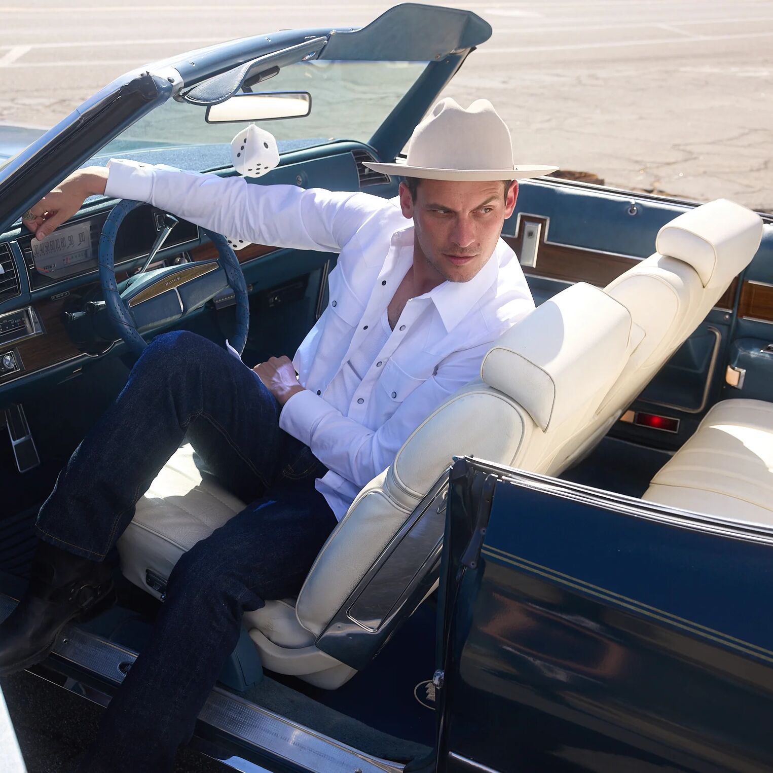 White White Oxford Western Shirt / Stetson