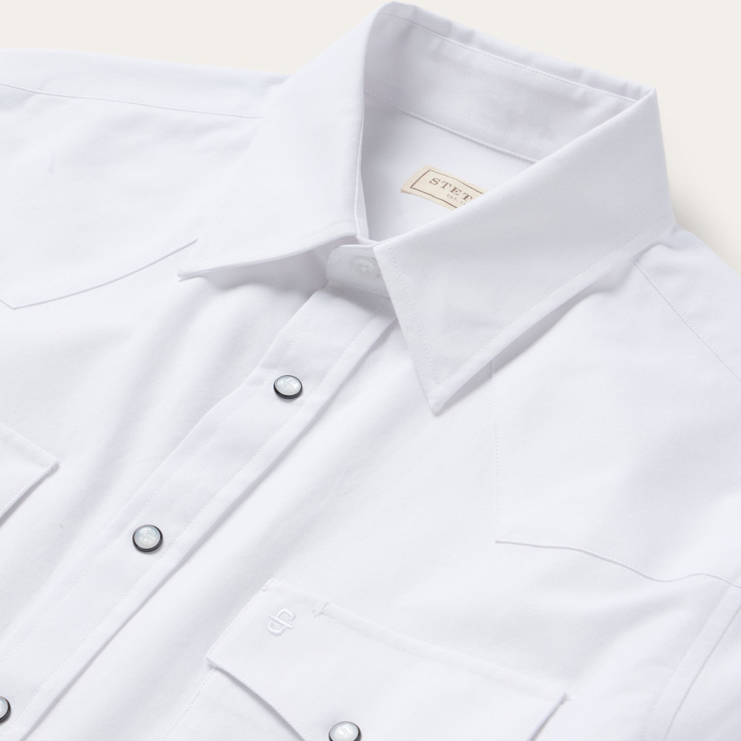 White White Oxford Western Shirt / Stetson
