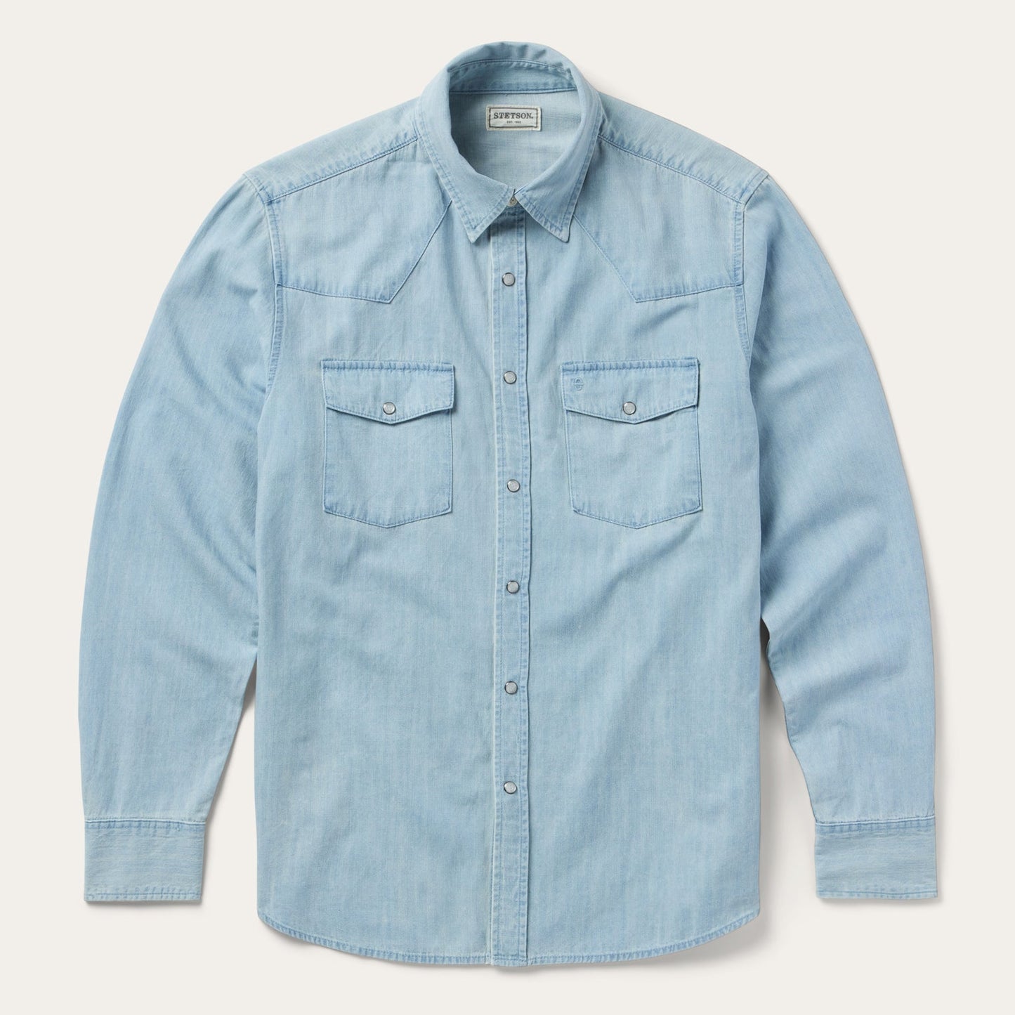 Blue Chambray Oxford Western Shirt / Stetson