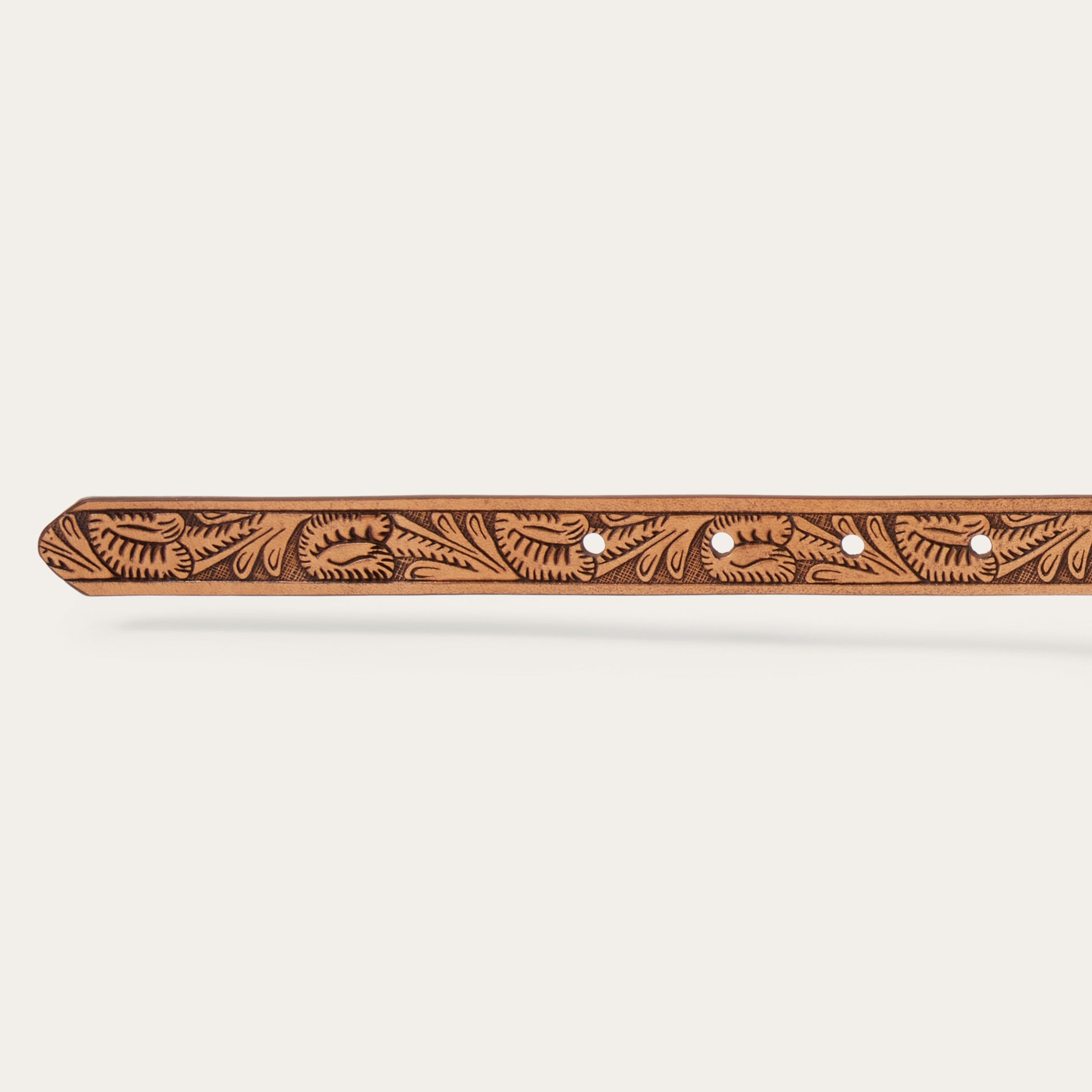 Brown Southwestern Tooled Concho Belt / Stetson