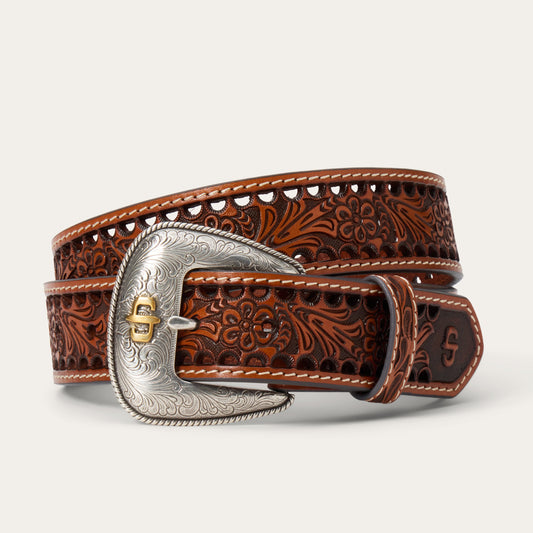 Natural Women's Tooled Belt / Stetson