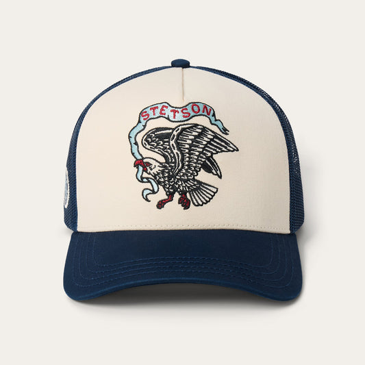 Navy Eagle Trucker Hat / Stetson